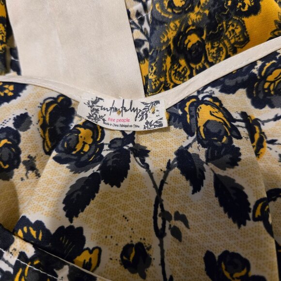 Intimately Free People Floral Print Sleeveless Top With Ribbon‎ Tie Back Size S - Picture 5 of 7